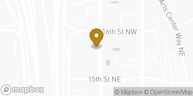 Map showing the location of Dunkin' in Atlanta, GA 30309