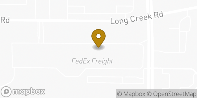 Map showing the location of FedEx Freight in Sunnyvale, TX 75182