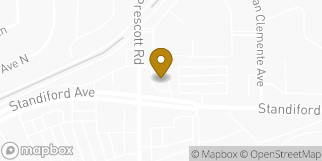 Map showing the location of ATM Ampm in Modesto, CA 95350
