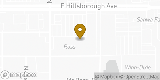 Map showing the location of Amazon Locker - Feelings in Tampa, FL 33610