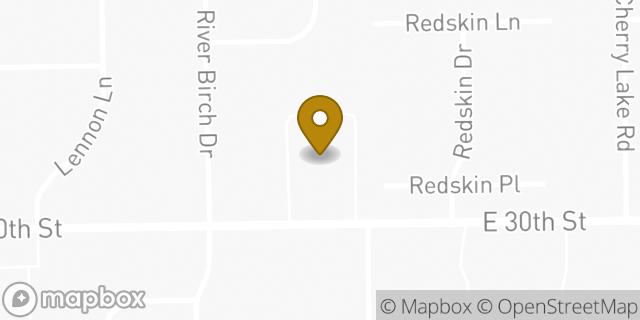 Map showing the location of The Church of Jesus Christ of Latter-day Saints in Indianapolis, IN 46229