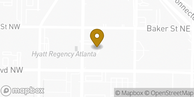 Map showing the location of Starbucks in Atlanta, GA 30303