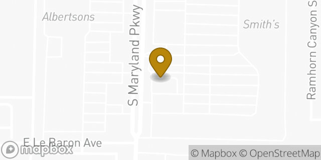 Map showing the location of Starbucks in Las Vegas, NV 89183