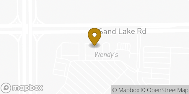 Map showing the location of Dunkin' in Orlando, FL 32819