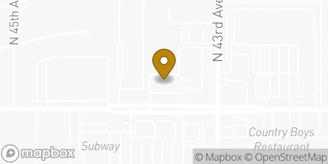 Map showing the location of AutoZone in Glendale, AZ 85301