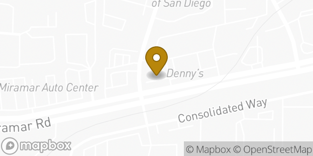 Map showing the location of The UPS Store in San Diego, CA 92121