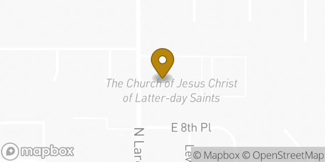 Map showing the location of The Church of Jesus Christ of Latter-day Saints in Aurora, CO 80011