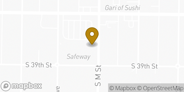 Map showing the location of Starbucks Coffee Company in Tacoma, WA 98418