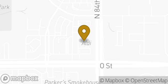 Map showing the location of Aldi in Lincoln, NE 68510