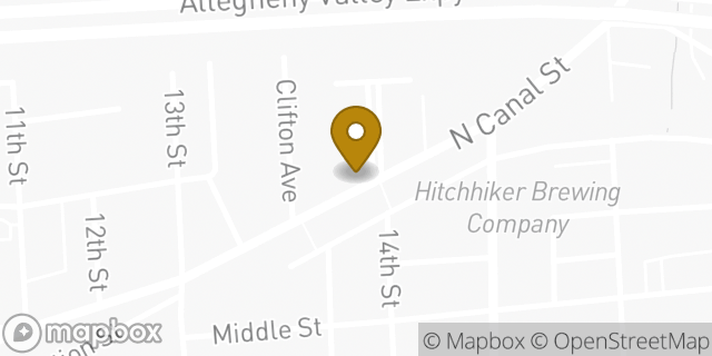 Map showing the location of American Legion in Sharpsburg, PA 15215