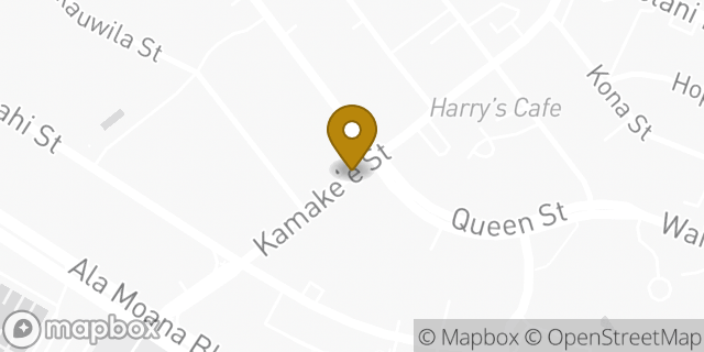 Map showing the location of Whole Foods Market in Honolulu, HI 96814