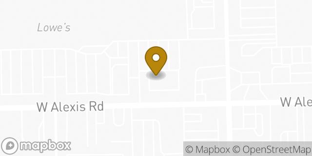 Map showing the location of Fifth Third Bank in Toledo, OH 43612