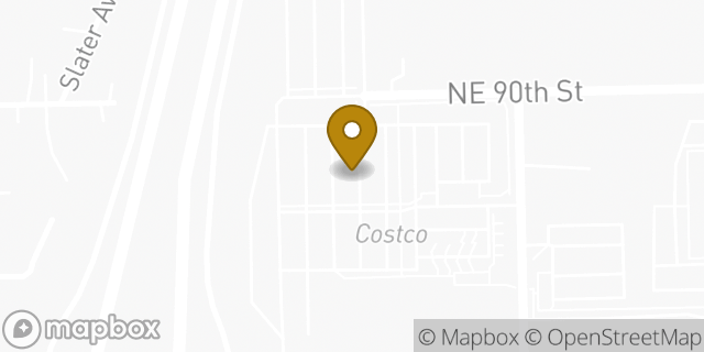 Map showing the location of ATM Costco in Kirkland, WA 98033