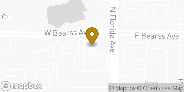 Map showing the location of McDonald's in Tampa, FL 33613