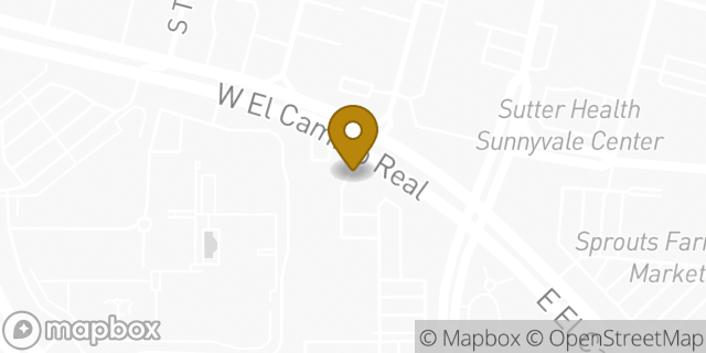 Map showing the location of Peet's Coffee in Sunnyvale, CA 94087