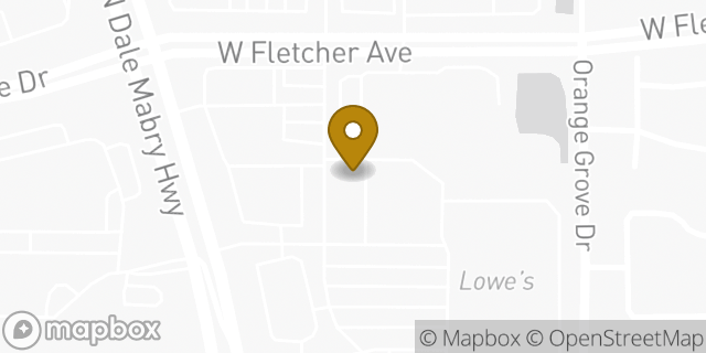 Map showing the location of Amazon Locker - Anorak in Tampa, FL 33618