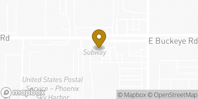 Map showing the location of Subway in Phoenix, AZ 85034