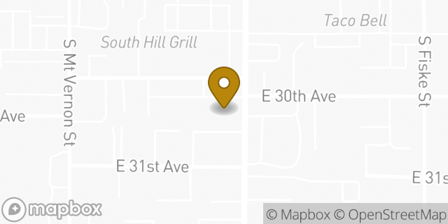 Map showing the location of ATM 7ELEVEN-FCTI in Spokane, WA