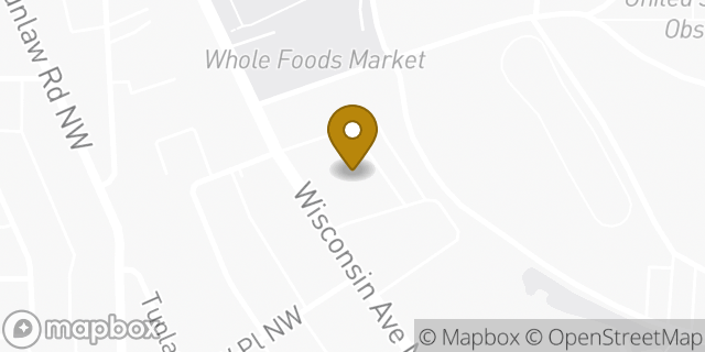 Map showing the location of MedStar Health: Internal Medicine & Pediatrics at Glover Park in DC