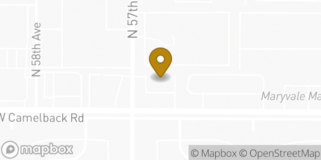 Map showing the location of AutoZone in Glendale, AZ 85301