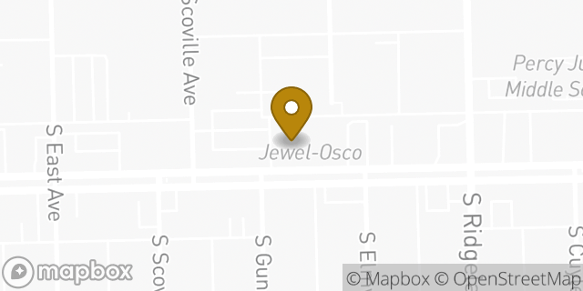 Map showing the location of Jewel-Osco in Oak Park, IL 60302