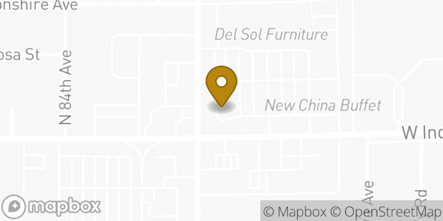 Map showing the location of McDonald's in Phoenix, AZ 85033