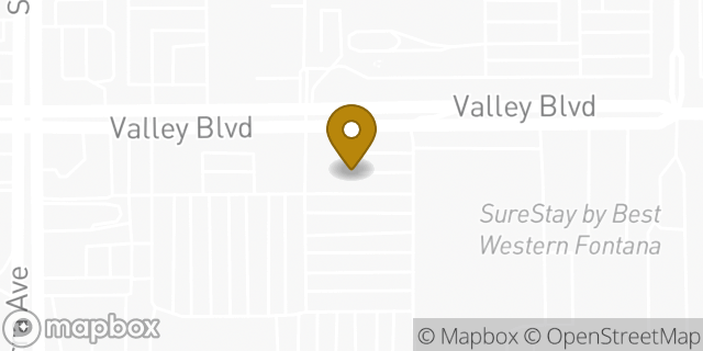 Map showing the location of Subway in Fontana, CA 92335