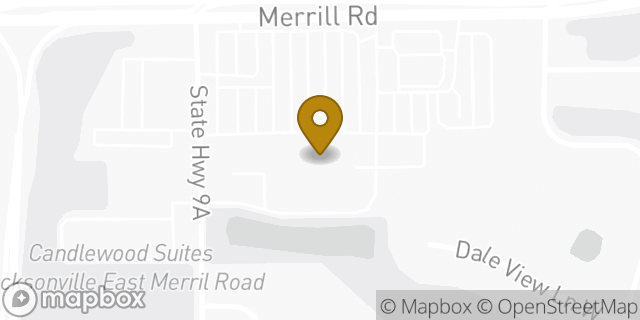 Map showing the location of Publix in Jacksonville, FL 32225