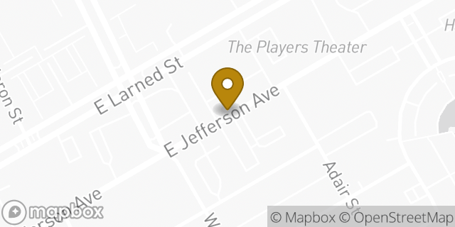 Map showing the location of Chase Mortgage in Detroit, MI 48207