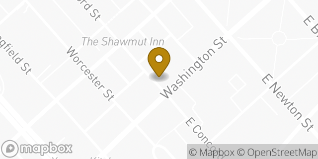 Map showing the location of Walgreens in Boston, MA 02118