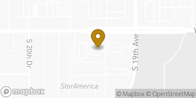 Map showing the location of Dunkin' in Phoenix, AZ 85041