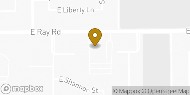 Map showing the location of The Church of Jesus Christ of Latter-day Saints in Gilbert, AZ 85296