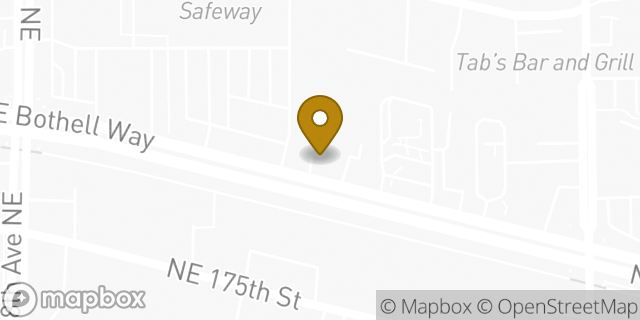 Map showing the location of Subway in Kenmore, WA 98028