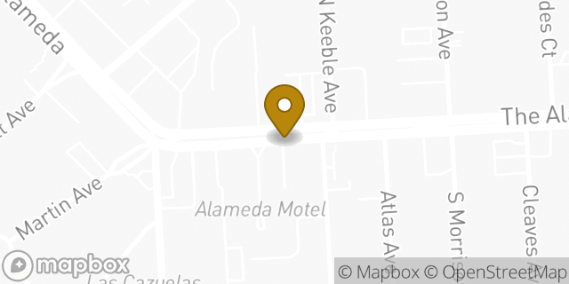 Map showing the location of San Jose - The Alameda HLE in San Jose, CA 95126