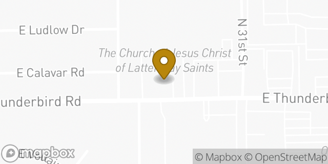 Map showing the location of The Church of Jesus Christ of Latter-day Saints in Phoenix, AZ 85032