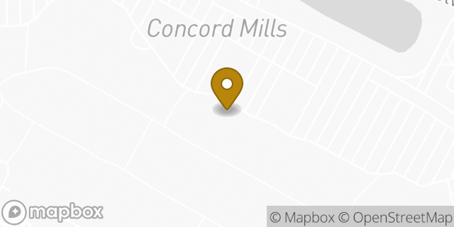 Map showing the location of Foot Locker in Concord, NC 28027