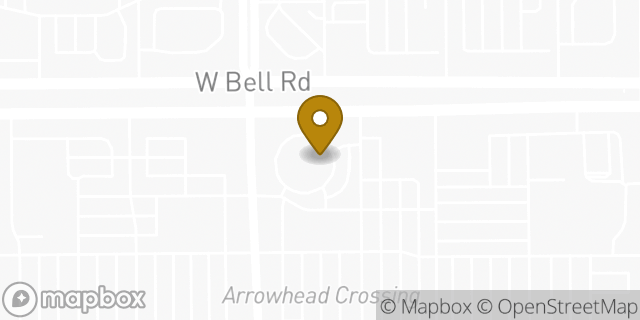 Map showing the location of Chase ATM in Peoria, AZ 85382