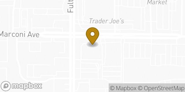 Map showing the location of CVS Pharmacy in Sacramento, CA 95821