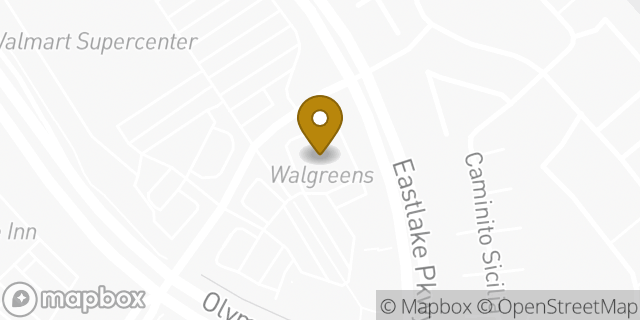 Map showing the location of ATM Walgreens in Chula Vista, CA