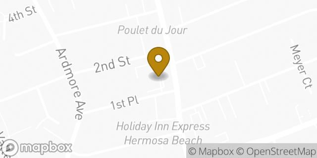 Map showing the location of CVS Pharmacy in Hermosa Beach, CA 90254