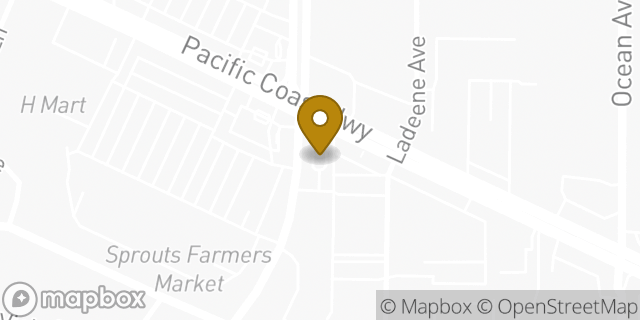 Map showing the location of Starbucks in Torrance, CA 90505
