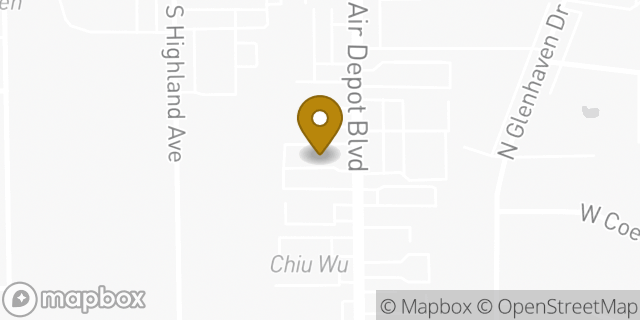 Map showing the location of Sonic Drive In in Midwest City, OK 73110