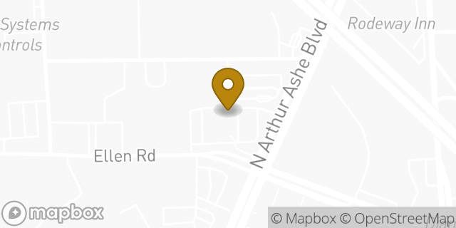 Map showing the location of Amazon Locker - Gusto in Richmond, VA 23230