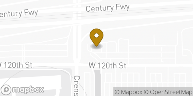 Map showing the location of Starbucks in Hawthorne, CA 90250