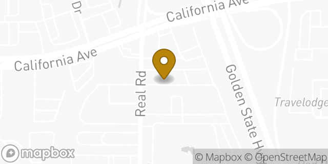 Map showing the location of McDonald's in Bakersfield, CA 93309