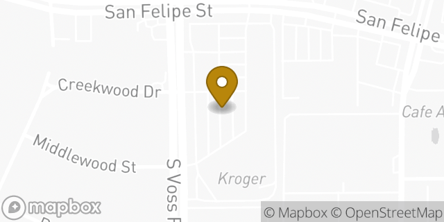 Map showing the location of ATM Kroger in Houston, TX 77057