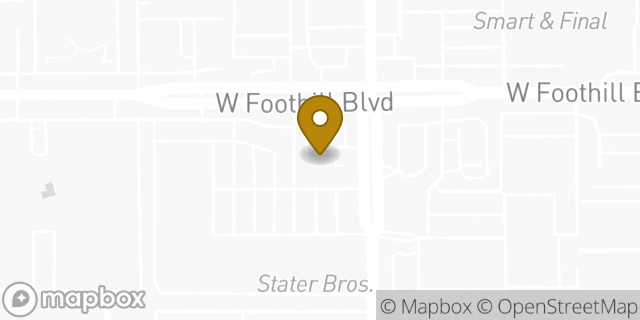 Map showing the location of Amazon Locker - Atrium in Upland, CA 91786