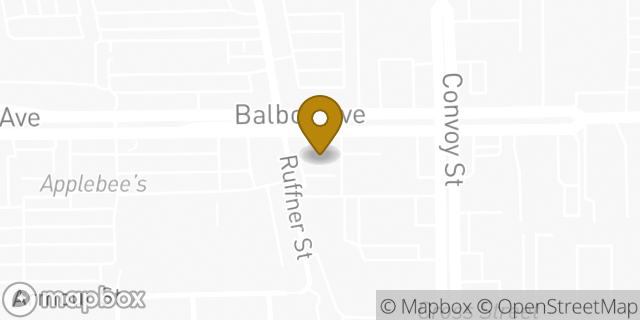 Map showing the location of Amazon Locker - Hail in San Diego, CA 92111