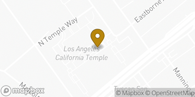 Map showing the location of Church of Jesus Christ of Latter-Day Saints in Los Angeles, CA 90025