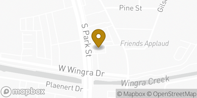 Map showing the location of Starbucks in Madison, WI 53715